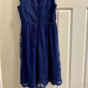 Lace Navy Blue Dress